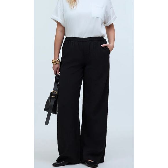 Madewell Petite Pull-On Wide-Leg Pants in Softdrape Size XSP NWT - Picture 1 of 7